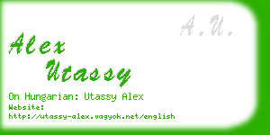 alex utassy business card